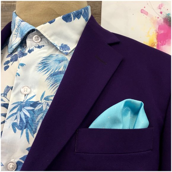 Suitopia Mens‎ Suit 2 Piece Set Size 38R Jacket Blazer Pants Two Button Tailored - Picture 4 of 16